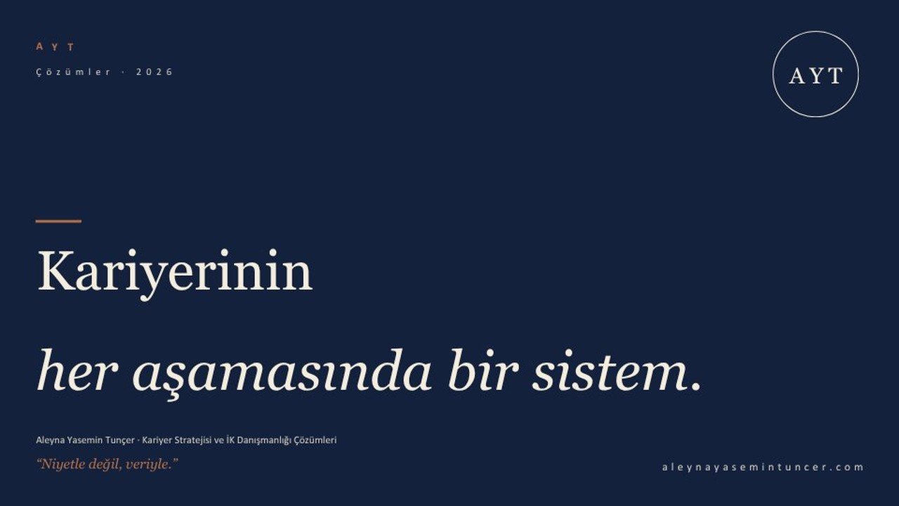 AYT Çözümler — Kariyerinin her aşamasında bir sistem